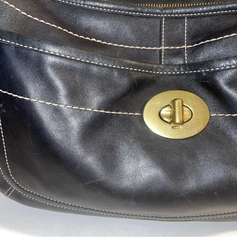 Coach Ergo Legacy Black Leather Shoulder Bag - Picture 6 of 11